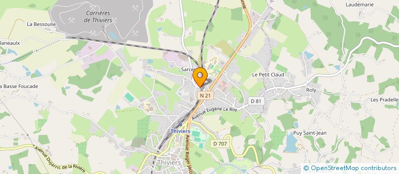 localisation de l'entreprise SCM RICHARD CHABROL PORCHERIE  THIVIERS