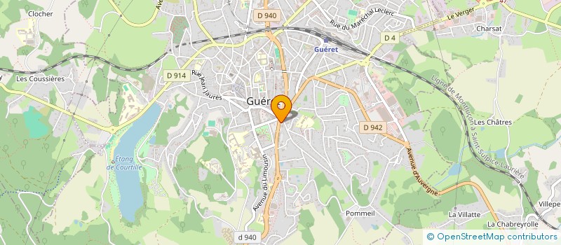 localisation de l'entreprise SCM RODRIGUEZ ROUGERON à GUERET