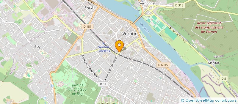 localisation de l'entreprise SCM ROUINI F  VERNON