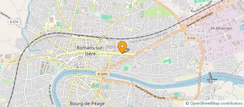 localisation de l'entreprise SCM SABATIER ET CHANTRE à ROMANS-SUR-ISERE