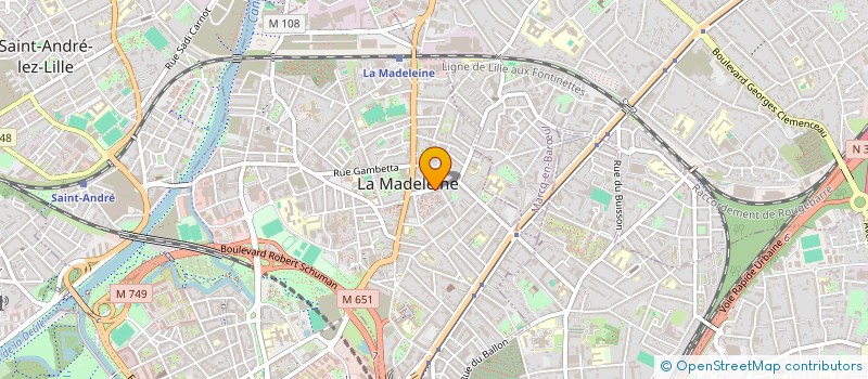 localisation de l'entreprise SCM SAINT MAUR à LA MADELEINE