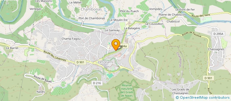 localisation de l'entreprise SCM SALMACIS-EVRARD  LES VANS