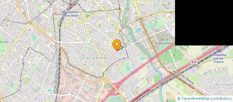 localisation de l'entreprise SCM SANGE à MONTPELLIER
