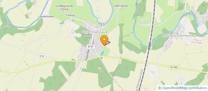 localisation de l'entreprise SCM SANTE CELLE  CELLE-LEVESCAULT