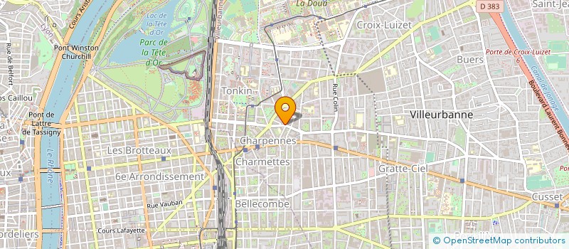 localisation de l'entreprise SCM SANTE PHYSIO SPORT  VILLEURBANNE