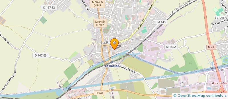 localisation de l'entreprise SCM SC2F à LA BASSEE