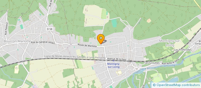 localisation de l'entreprise SCM SEVERIN - MAGNAUDEIX  MONTIGNY-SUR-LOING