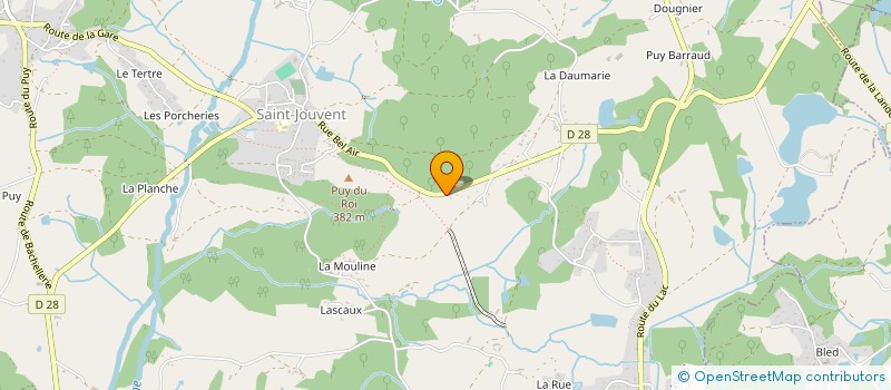 localisation de l'entreprise SCM - SOCIETE DES COUVREURS MENUISIERS à SAINT-JOUVENT