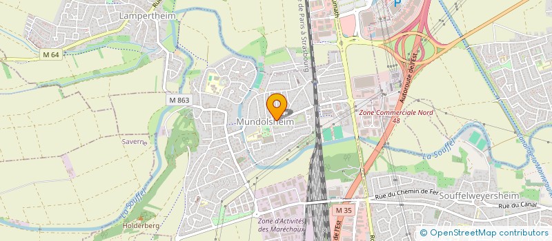 localisation de l'entreprise SCM STETHOSCOPE  MUNDOLSHEIM