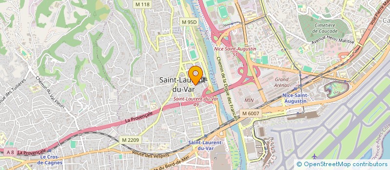 localisation de l'entreprise SCM THERAPIES ORTHOPHONIQUES à SAINT-LAURENT-DU-VAR