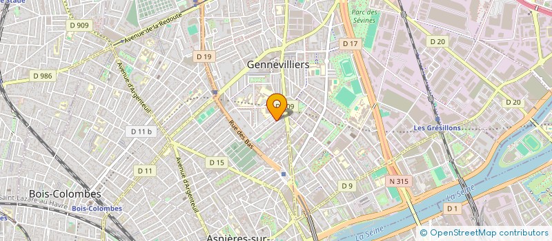 localisation de l'entreprise SCM VICTOR HUGO  GENNEVILLIERS