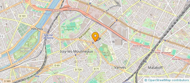 localisation de l'entreprise SCM VIGNER TONNELIER & ASSOCIES à ISSY-LES-MOULINEAUX