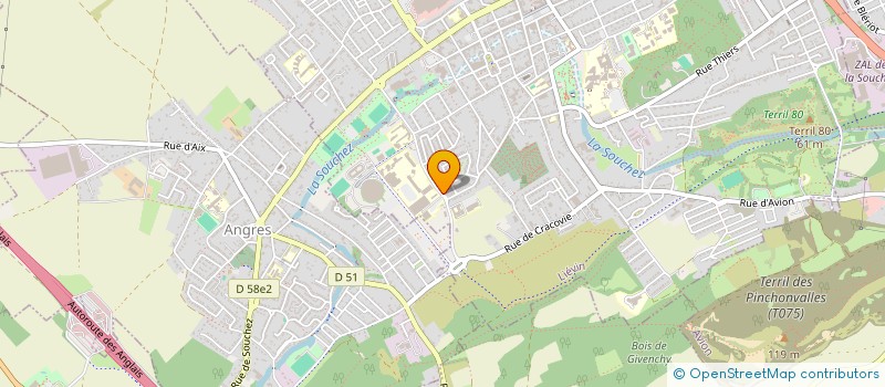 localisation de l'entreprise SCM VIVALLEY KINES  LIEVIN