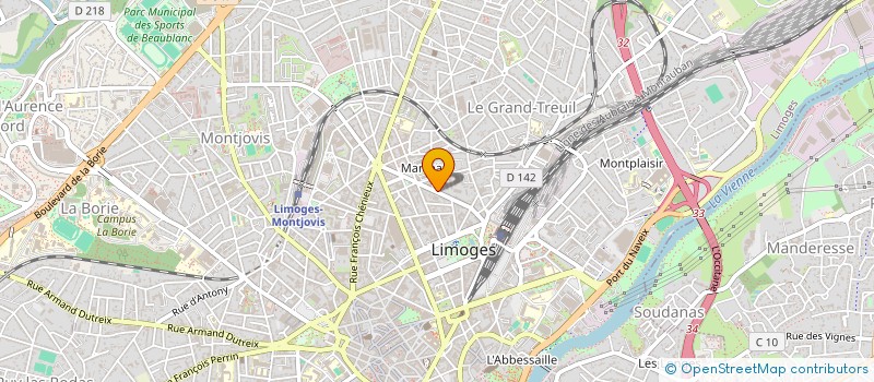 localisation de l'entreprise SCM VOILE ET SANTE à LIMOGES