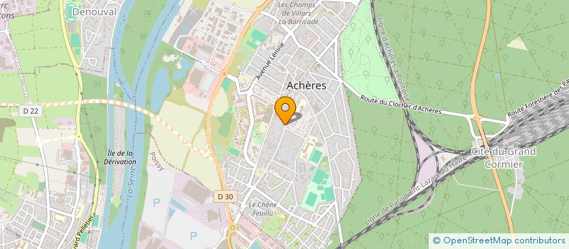 localisation de l'entreprise SCO CHAMBOURCY ONE à ACHERES