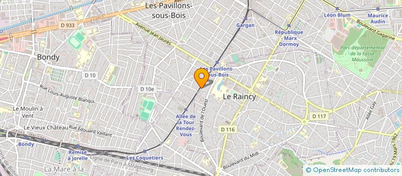 localisation de l'entreprise SCOBAT à LE RAINCY