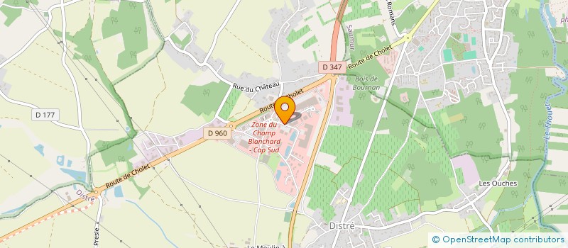 localisation de l'entreprise SCOBS à DISTRE