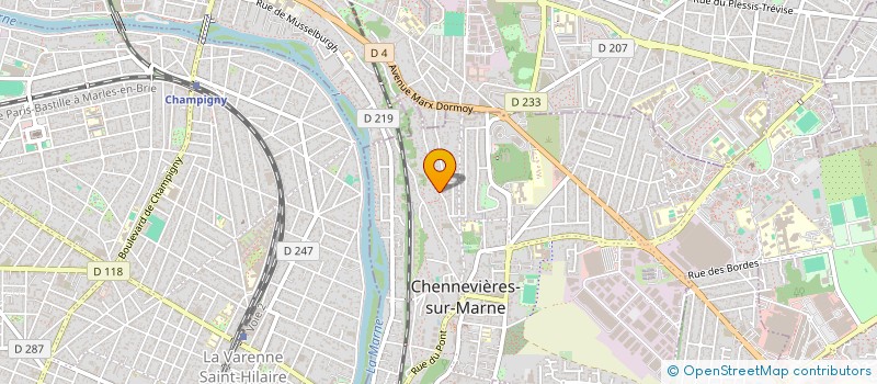 localisation de l'entreprise SCOIETE CIVILE IMMOBILIERE CLER94  CHENNEVIERES-SUR-MARNE