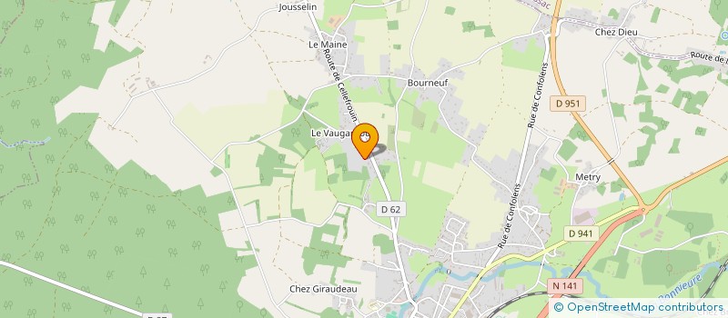 localisation de l'entreprise SCOLOPAX à CHASSENEUIL-SUR-BONNIEURE