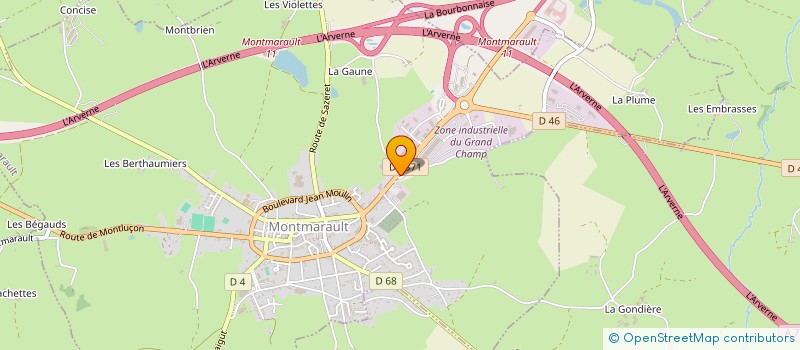localisation de l'entreprise SCOMONDIS à MONTMARAULT