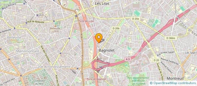 localisation de l'entreprise SCONDWAY à BAGNOLET