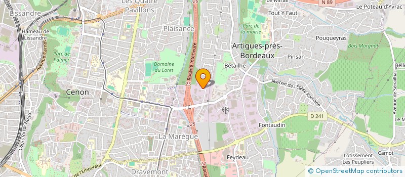 localisation de l'entreprise SCOP CANA-ELEC SA  ARTIGUES-PRES-BORDEAUX