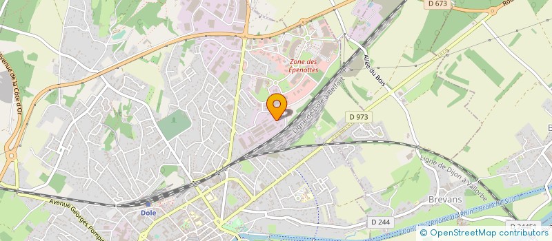localisation de l'entreprise SCOP FERMETURES à DOLE