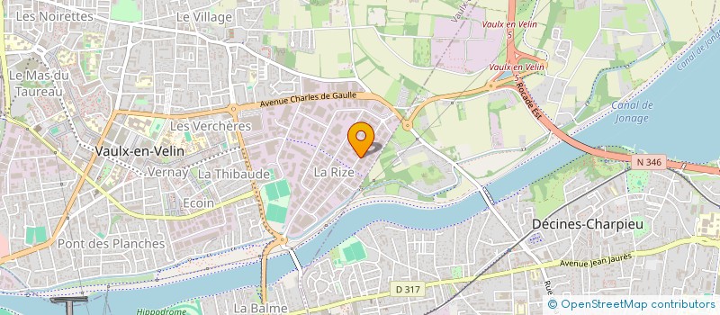 localisation de l'entreprise SCOP MECAGE à VAULX-EN-VELIN