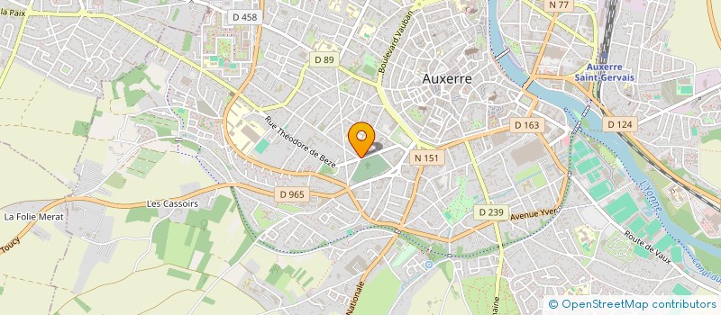 localisation de l'entreprise SCOP SARL DETENTE à AUXERRE