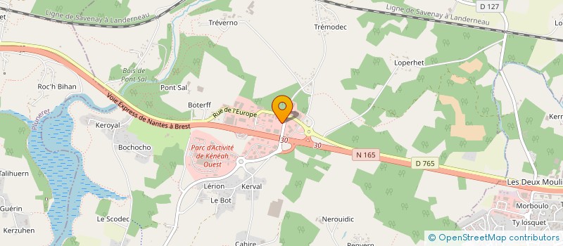 localisation de l'entreprise SCOPEX  PLOUGOUMELEN