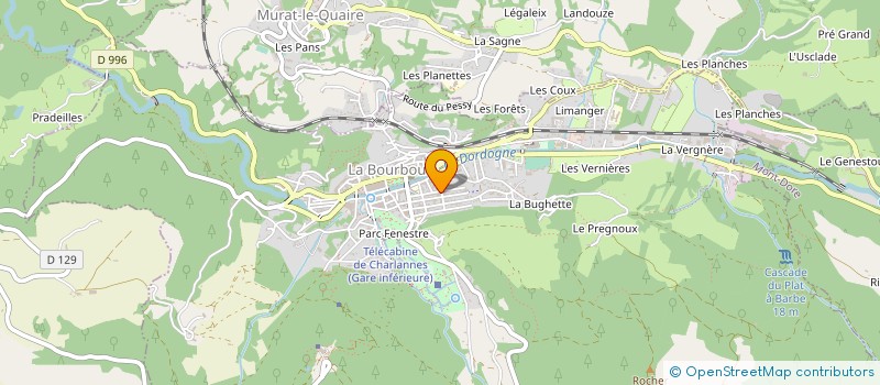 localisation de l'entreprise SCORE à LA BOURBOULE
