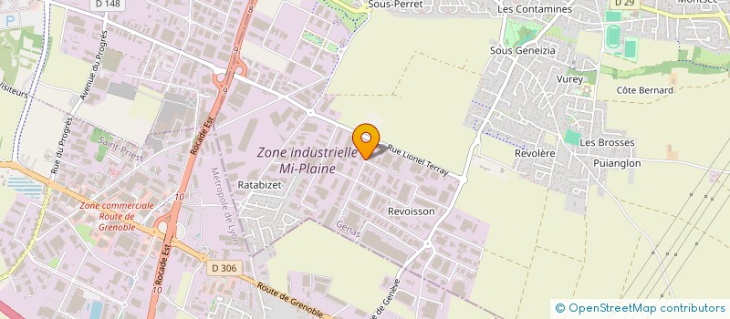 localisation de l'entreprise SCORE à GENAS