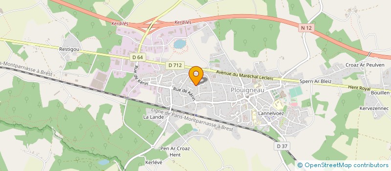 localisation de l'entreprise SCORNET FRERES à PLOUIGNEAU