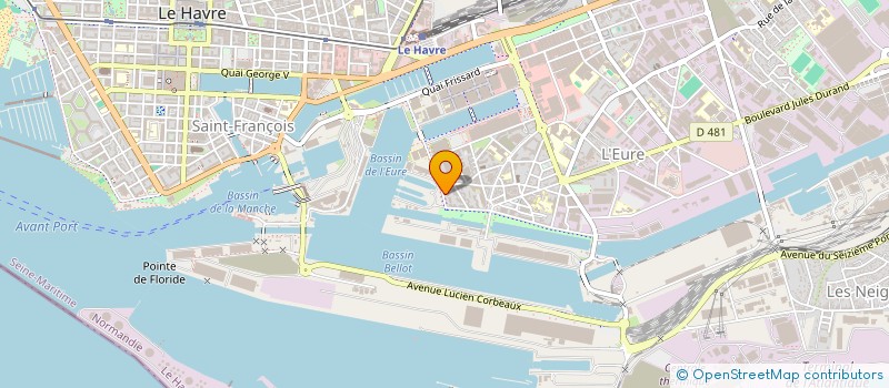 localisation de l'entreprise SCP 3 D ARCHITECTURE à LE HAVRE