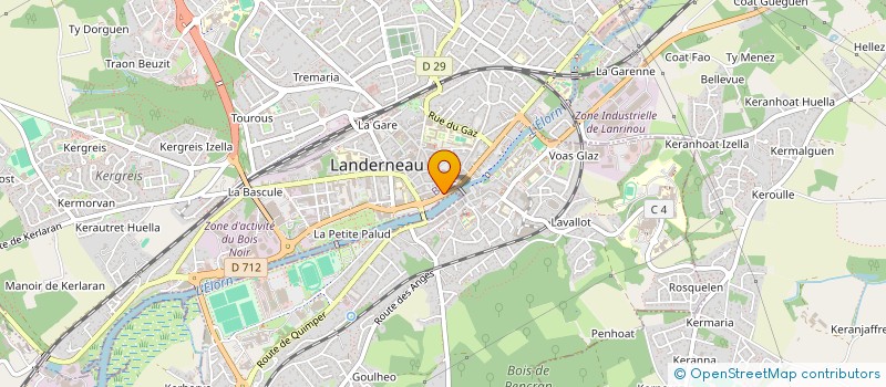 localisation de l'entreprise SCP ANALYSES MEDICALES YANNIC SERRIER à LANDERNEAU