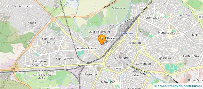 localisation de l'entreprise SCP BERNARD SAUMADE ISABELLE FORNAIRON  NARBONNE