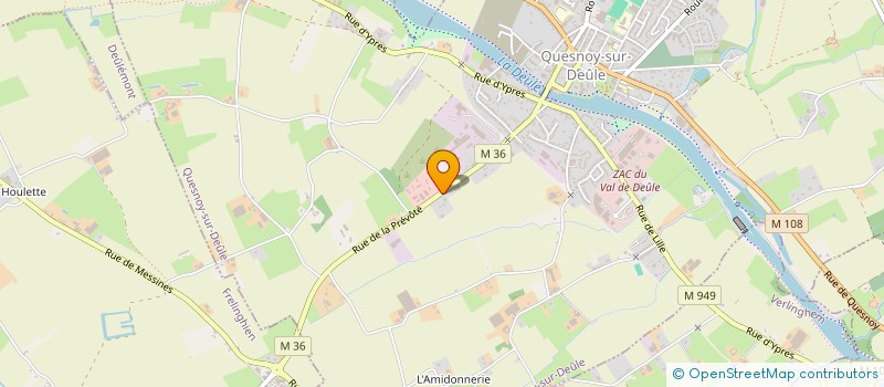 localisation de l'entreprise SCP BERTRAND - DUPRIEZ - SLOSSE - CHAPELLE à QUESNOY-SUR-DEULE