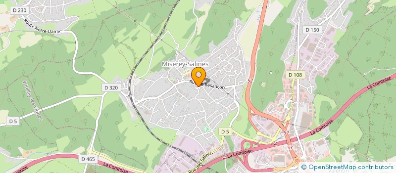localisation de l'entreprise SCP BESSOT-HAAZ- SAVIGNAT à MISEREY-SALINES