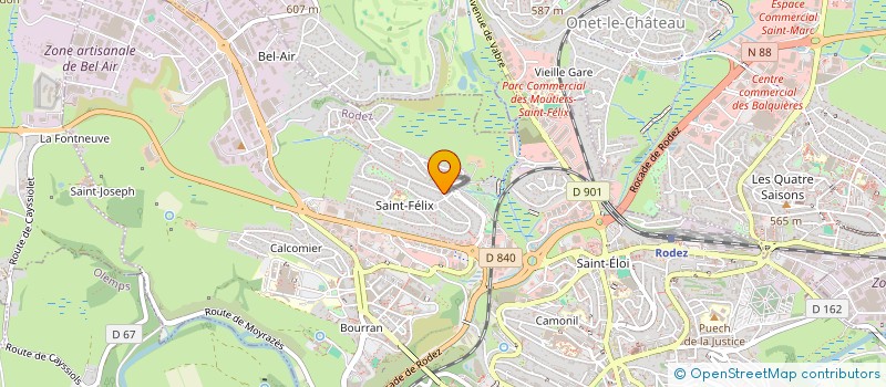 localisation de l'entreprise SCP BOIS CHRISTOPHE GEOMETRE EXPERT  RODEZ