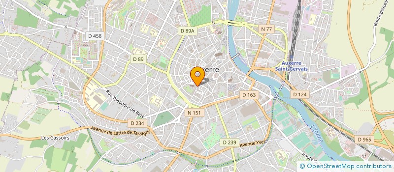 localisation de l'entreprise SCP BONNAND à AUXERRE