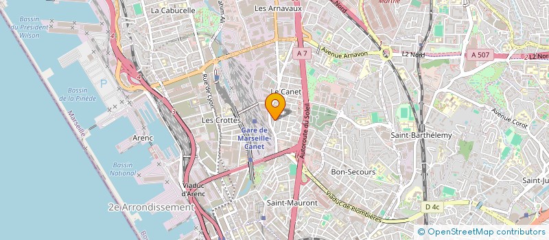 localisation de l'entreprise SCP BOUAKA GIUSEPPI à MARSEILLE