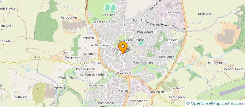 localisation de l'entreprise SCP CABINET INFIRMIER MOCAER-INIZAN  GOUESNOU