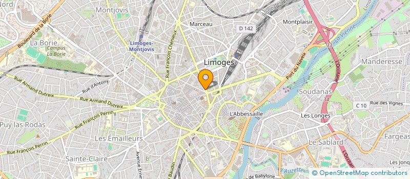 localisation de l'entreprise SCP CHIRURGIENS DENTISTES RIVOIRE RUFF à LIMOGES