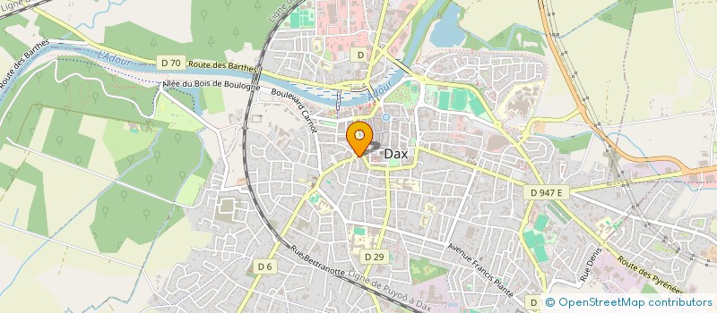 localisation de l'entreprise SCP CHRISTOPHE DUPLANTIER - SOPHIE LOUSTALOT - ALEXANDRE MONTES  DAX