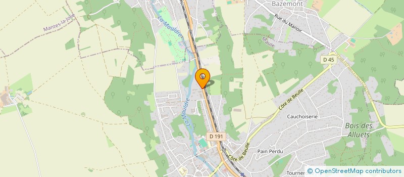 localisation de l'entreprise SCP CLINIQUE VETERINAIRE DE LA MAULDRE  MAULE