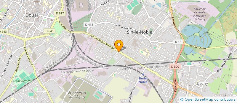 localisation de l'entreprise SCP CLINIQUE VETERINAIRE DES DOCTEURS P BROCHART, D SMAL, P WAFLART ET A MASQUELIER à SIN-LE-NOBLE