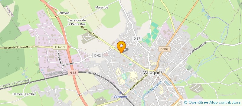 localisation de l'entreprise SCP CLINIQUE VETERINAIRE DU BOCAGE VALOGNAIS à VALOGNES