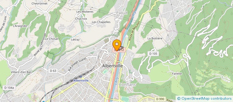 localisation de l'entreprise SCP COUTIN à ALBERTVILLE