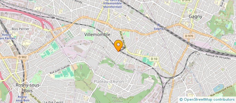 localisation de l'entreprise SCP CYROD à VILLEMOMBLE