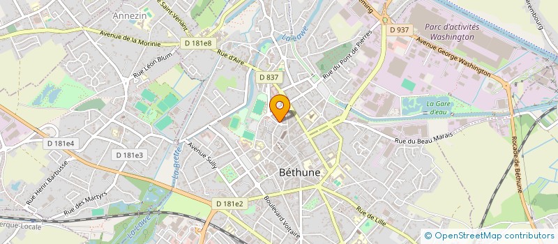 localisation de l'entreprise SCP D'AVOCATS PHILIPPE BECU à BETHUNE